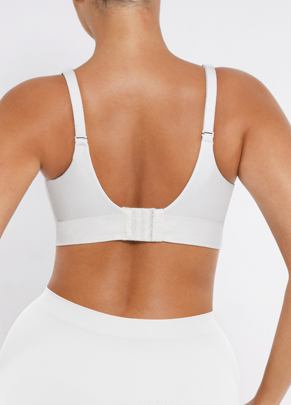 Inès - Soutien-gorge femme push up confortable avec décolleté en V au quotidien