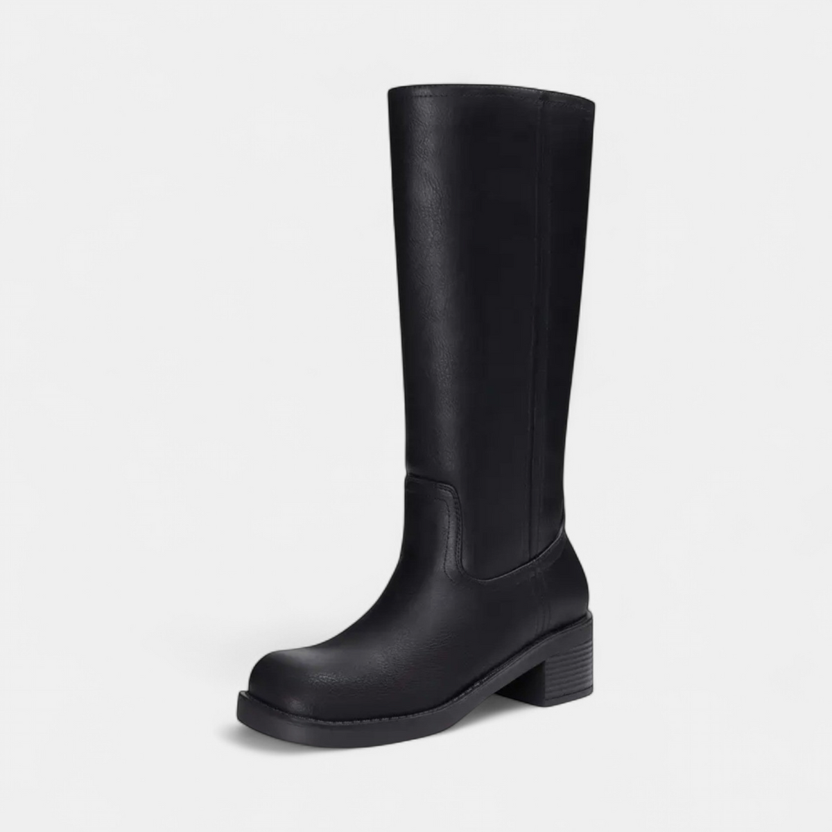 Inès - Bottes femme hautes et larges souples et chic à petit talon