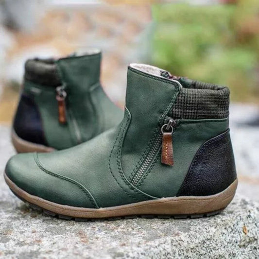 Iris - Bottines Orthopédiques Femme pour l'Automne avec Fermeture Zippée