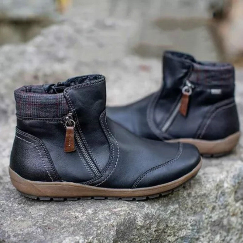 Iris - Bottines Orthopédiques Femme pour l'Automne avec Fermeture Zippée