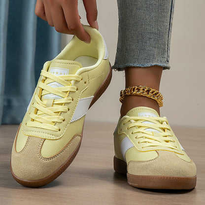 Jade - Baskets Confortables Femme Basses avec Semelle Gomme Style Vintage