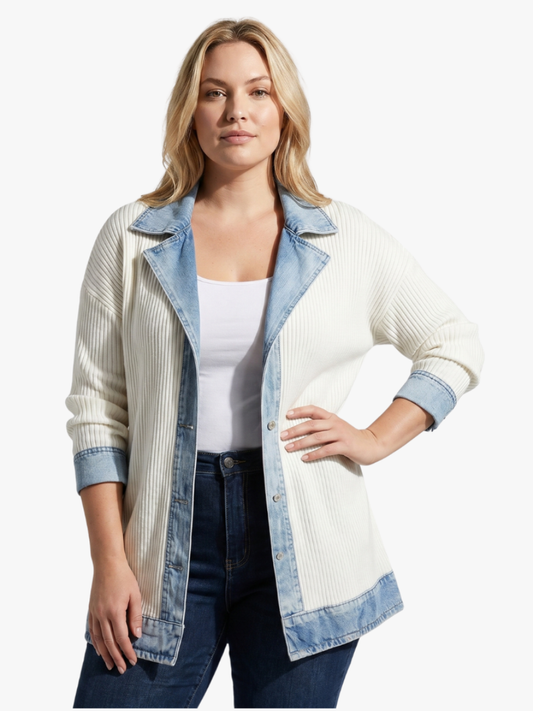 Jade - Gilet Long Femme Confortable et Ouvert pour l'Automne