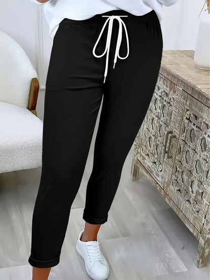 Jade - Pantalon Femme Automne Jogger avec Taille Élastique et Cordon