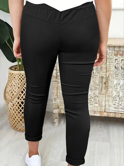 Jade - Pantalon Femme Automne Jogger avec Taille Élastique et Cordon