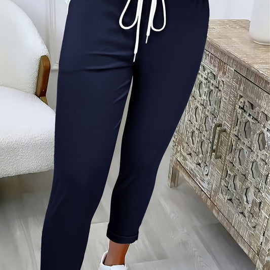 Jade - Pantalon Femme Automne Jogger avec Taille Élastique et Cordon