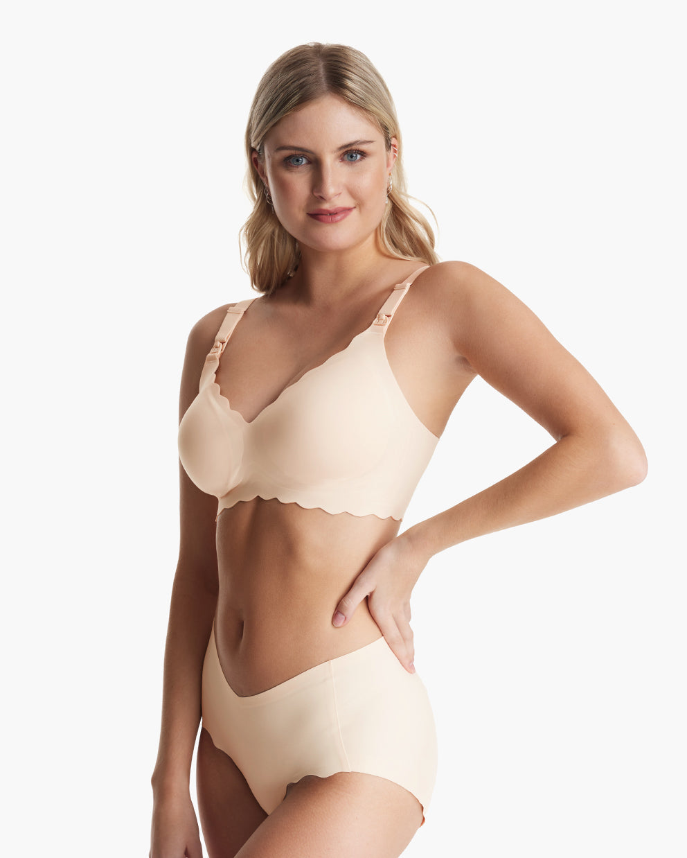 Jade - Soutien-gorge d'allaitement femme sans coutures à bordure festonnée
