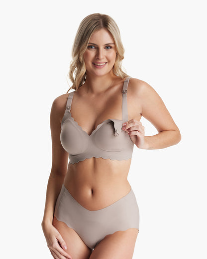 Jade - Soutien-gorge d'allaitement femme sans coutures à bordure festonnée