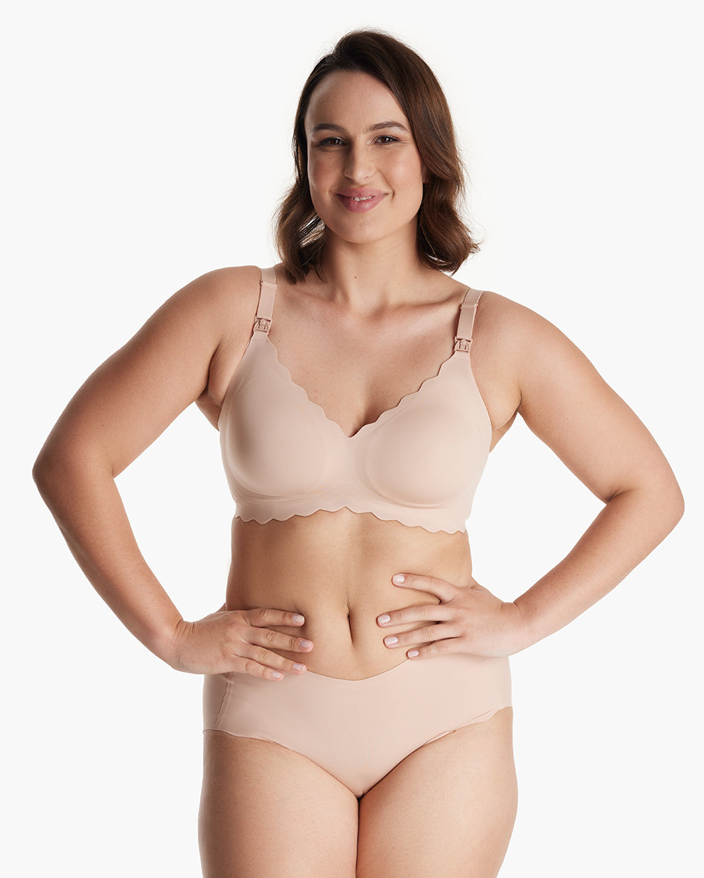 Jade - Soutien-gorge d'allaitement femme sans coutures à bordure festonnée
