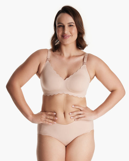 Jade - Soutien-gorge d'allaitement femme sans coutures à bordure festonnée