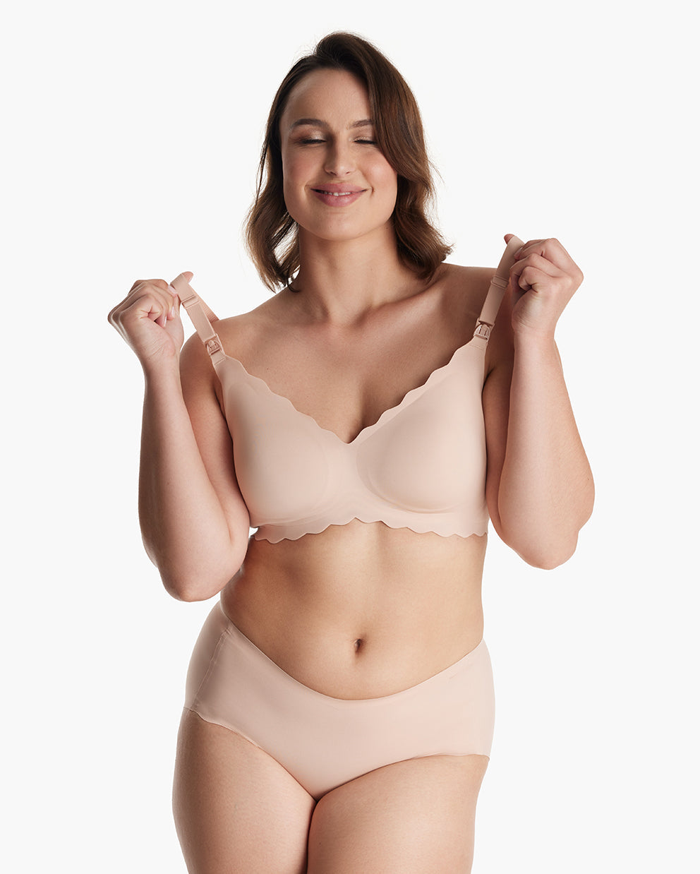 Jade - Soutien-gorge d'allaitement femme sans coutures à bordure festonnée