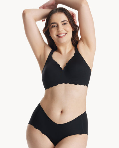 Jade - Soutien-gorge d'allaitement femme sans coutures à bordure festonnée