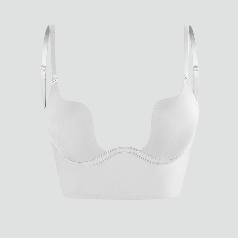 Jade - Soutien-gorge femme push-up dos nu décolleté plongeant et bretelles réglables