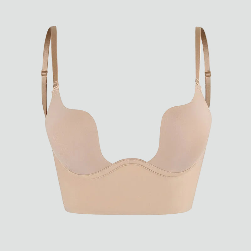 Jade - Soutien-gorge femme push-up dos nu décolleté plongeant et bretelles réglables