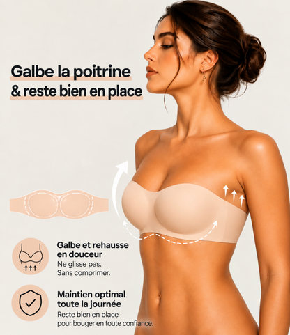 Jade - Soutien-gorge femme sans bretelles confortable pour tenues épaules dénudées
