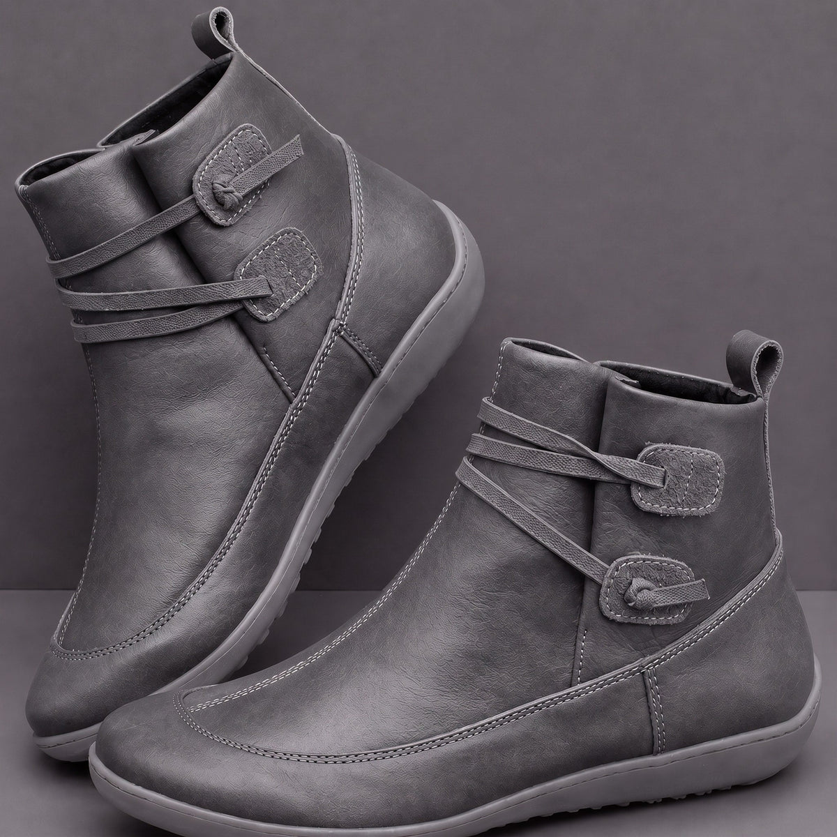 Julie - Bottines femme plates souples et larges pour pieds larges
