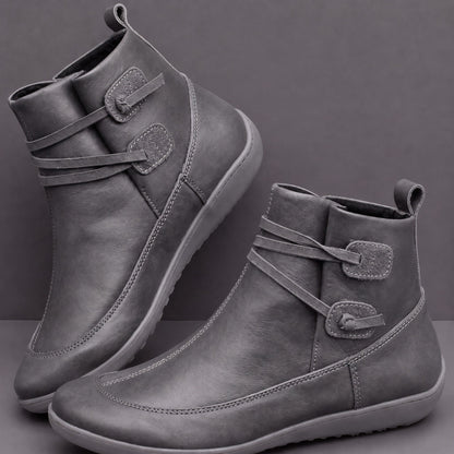 Julie - Bottines femme plates souples et larges pour pieds larges