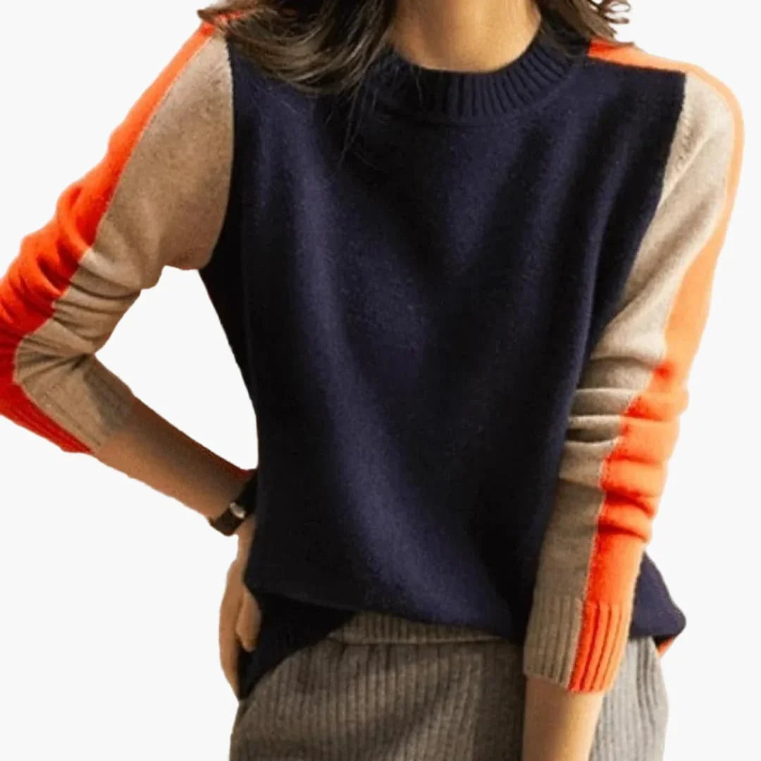 Julie - Pull femme en maille chic tendance et chaud à manches longues