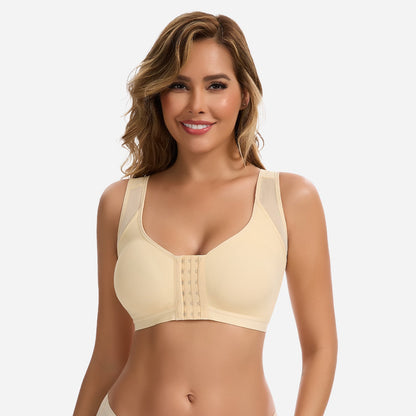 Julie - Soutien-gorge femme sans armatures à fermeture devant et confortable