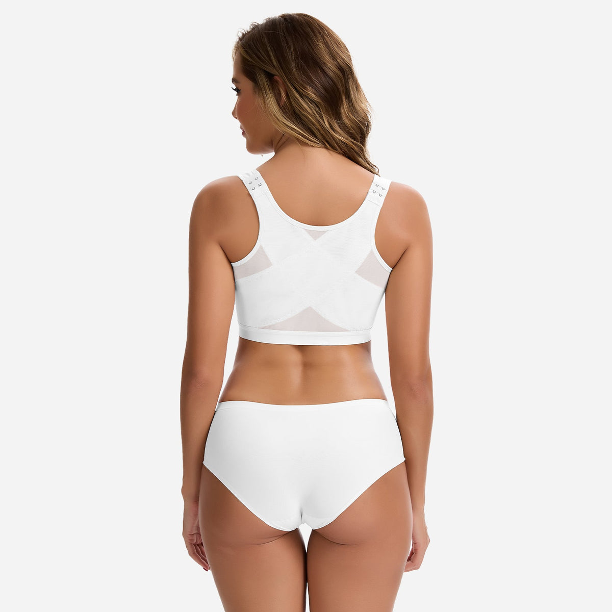 Julie - Soutien-gorge femme sans armatures à fermeture devant et confortable