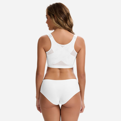 Julie - Soutien-gorge femme sans armatures à fermeture devant et confortable