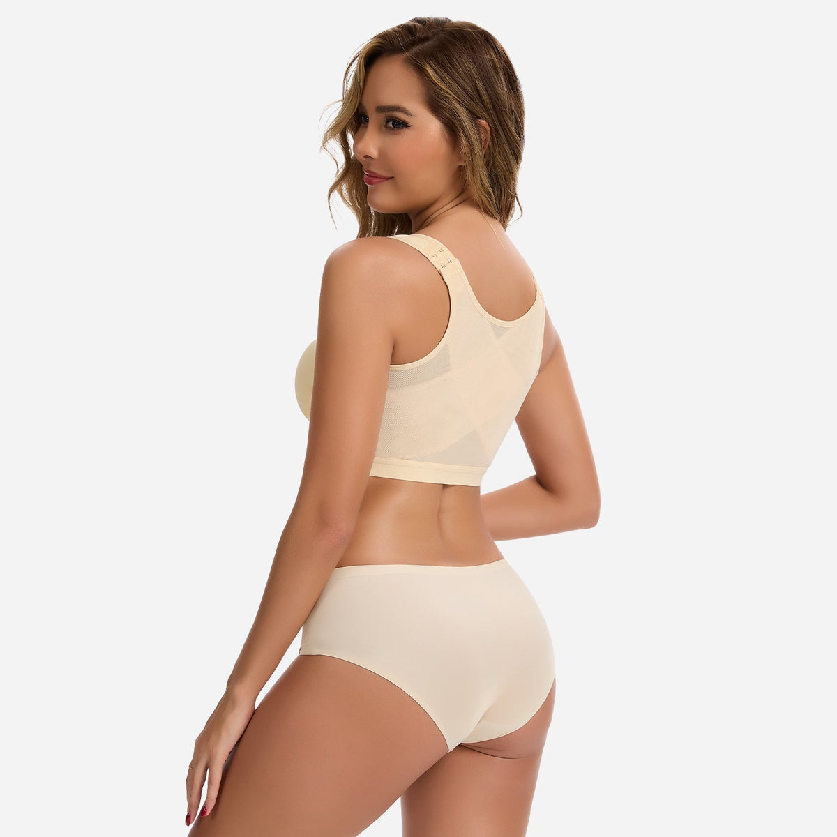 Julie - Soutien-gorge femme sans armatures à fermeture devant et confortable