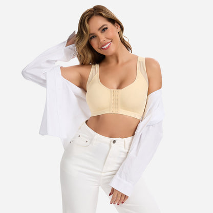 Julie - Soutien-gorge femme sans armatures à fermeture devant et confortable