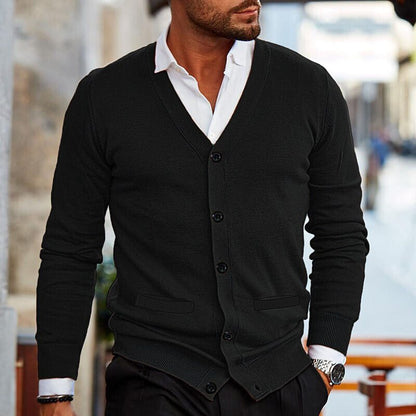 Julien - Cardigan Homme Casual Smart d'Automne en Maille Boutonné