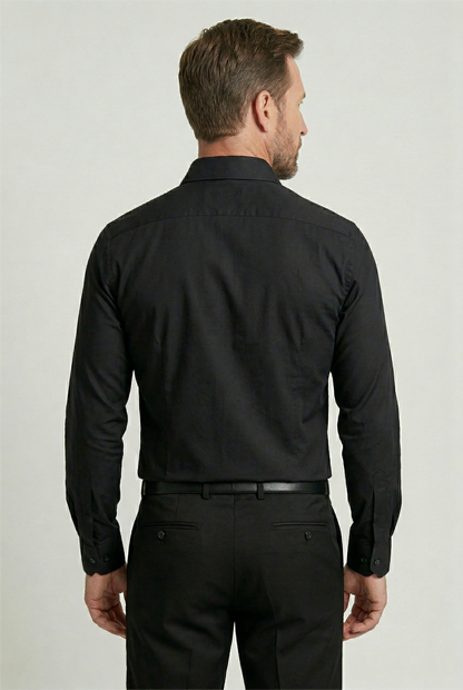 Julien - Chemise Homme Casual Smart avec Col Italien et Coupe Ajustée