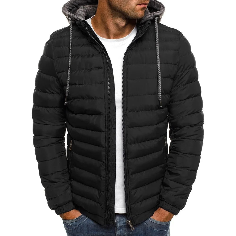 Julien - Doudoune Homme Imperméable avec Capuche pour la Mi-Saison