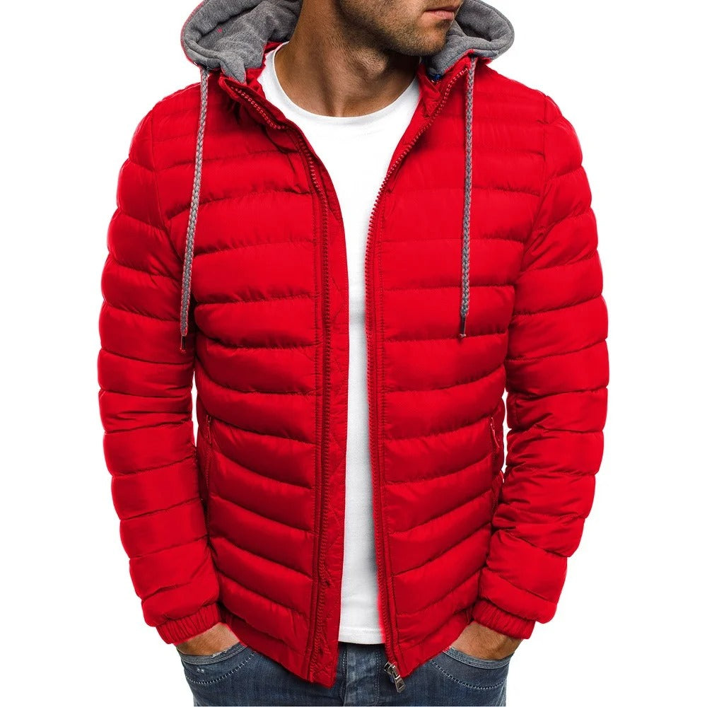 Julien - Doudoune Homme Imperméable avec Capuche pour la Mi-Saison