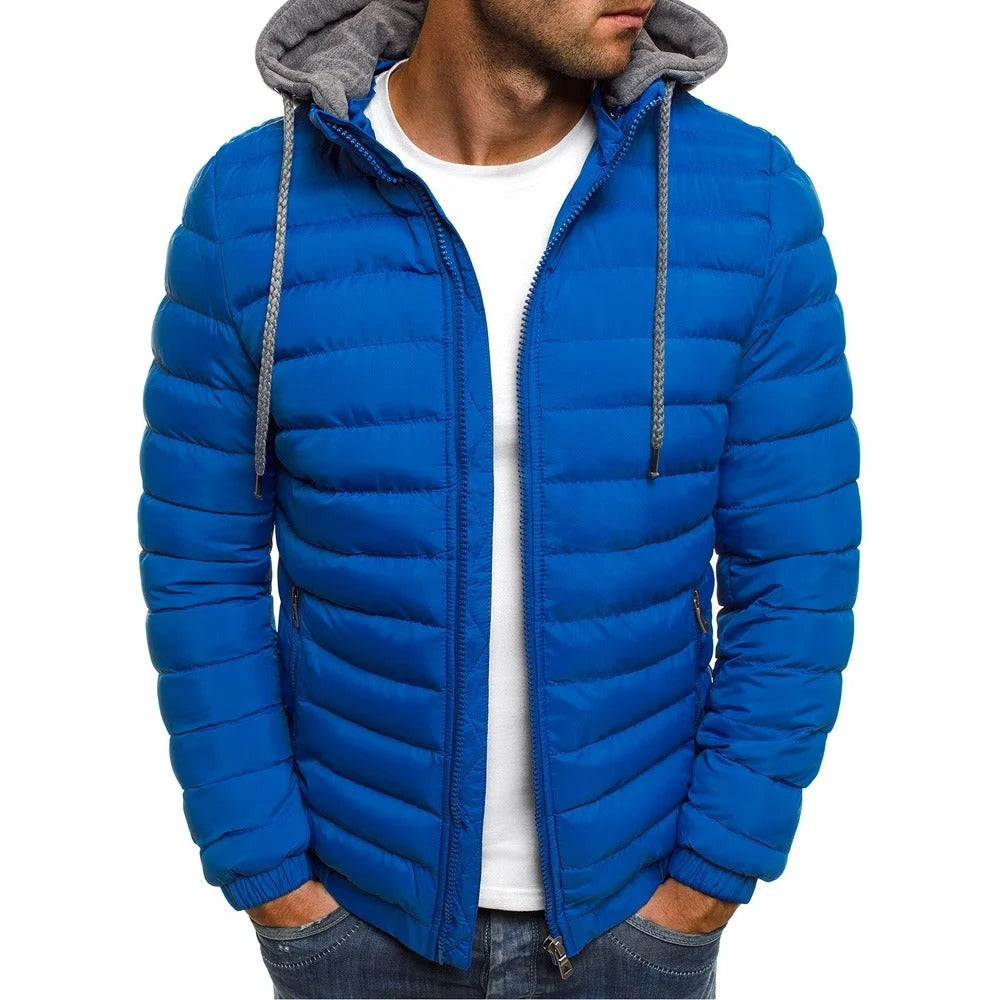 Julien - Doudoune Homme Imperméable avec Capuche pour la Mi-Saison