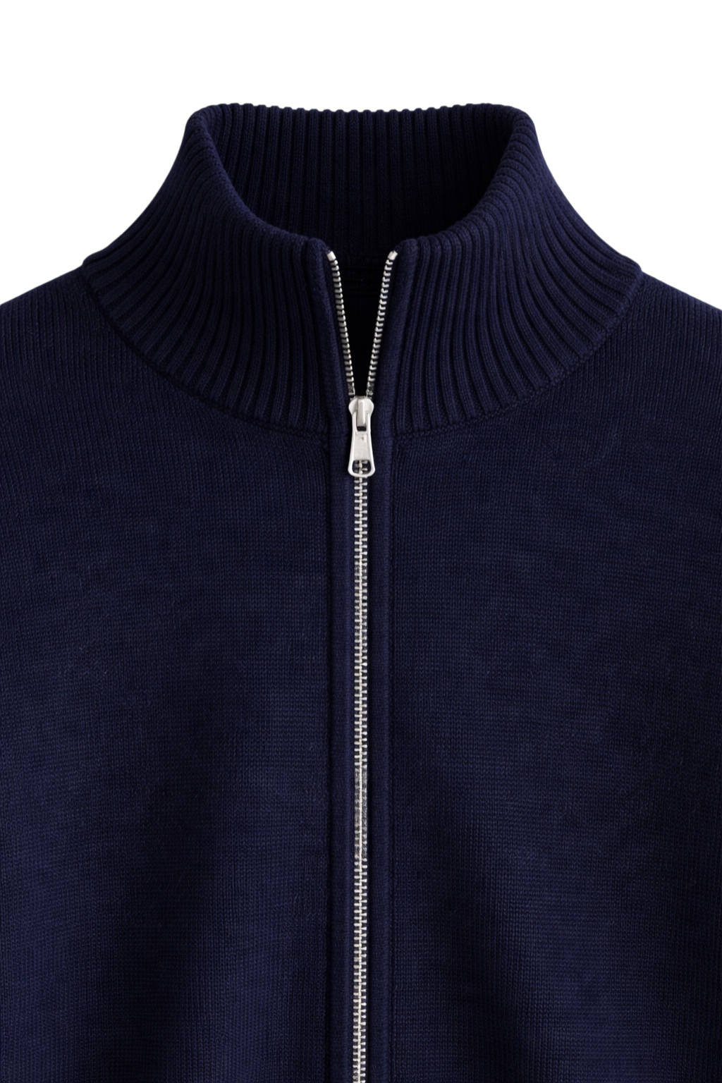Julien - Gilet Homme Maille Casual Smart avec Fermeture Éclair et Col Montant