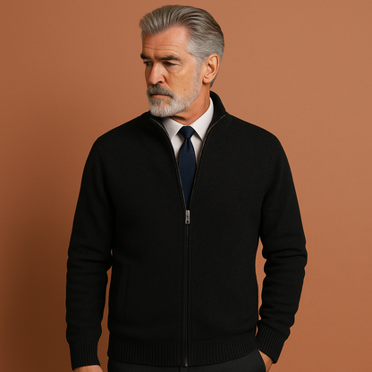 Julien - Gilet Homme Zippé en Maille Casual Smart pour l'Automne