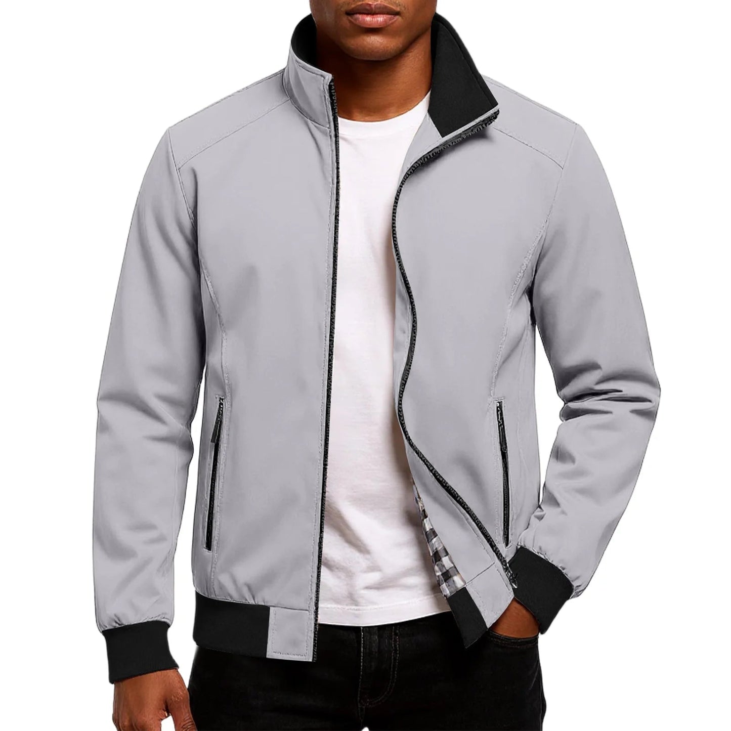 Julien - Veste Bomber Homme Légère et Décontractée pour l'Automne