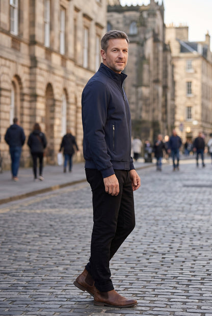 Julien - Veste Homme Légère et Imperméable pour l'Automne avec Col Montant