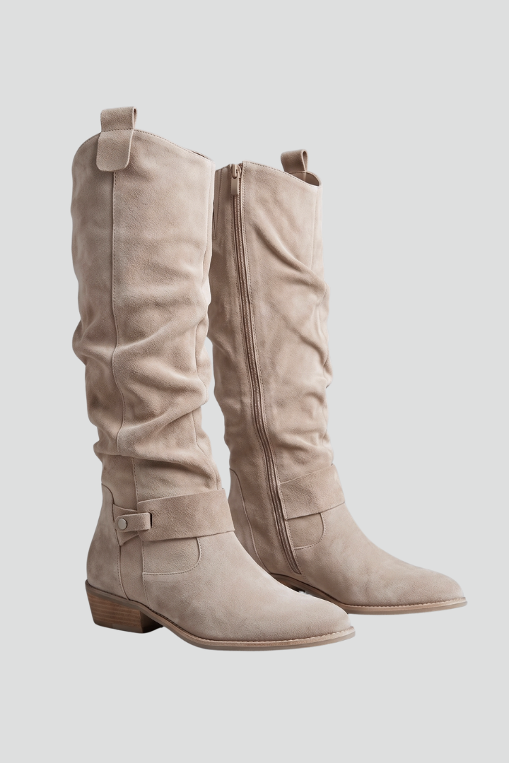 Juliette - Bottes Orthopédiques Femme Hautes pour l'Automne avec Détails Western