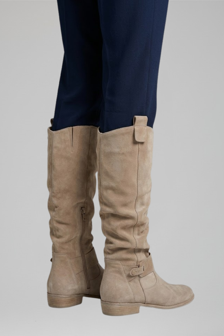 Juliette - Bottes Orthopédiques Femme Hautes pour l'Automne avec Détails Western