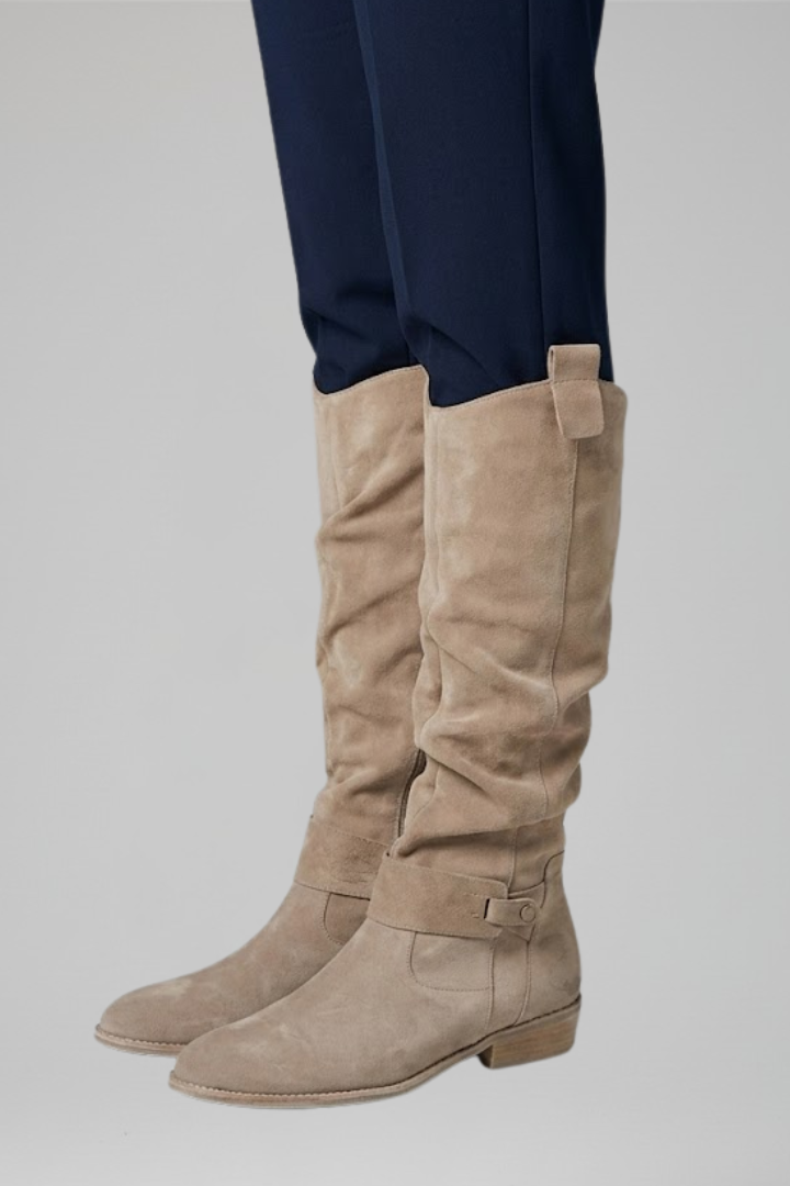 Juliette - Bottes Orthopédiques Femme Hautes pour l'Automne avec Détails Western