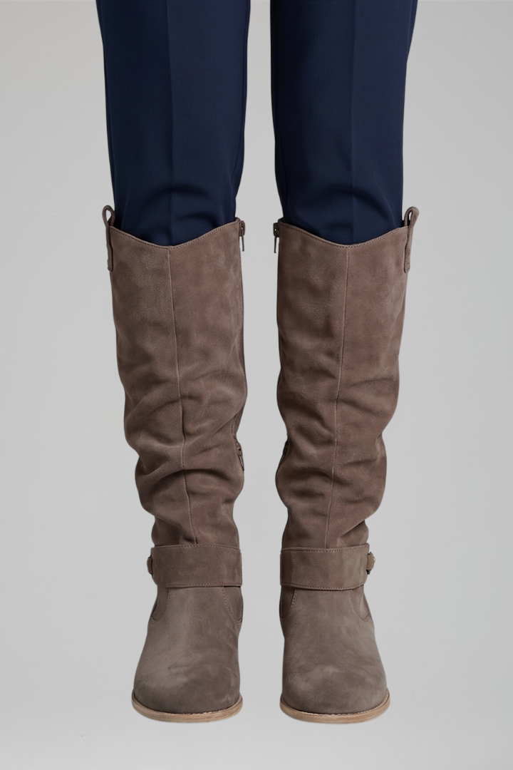 Juliette - Bottes Orthopédiques Femme Hautes pour l'Automne avec Détails Western