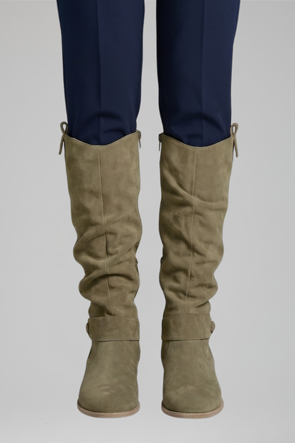 Juliette - Bottes Orthopédiques Femme Hautes pour l'Automne avec Détails Western