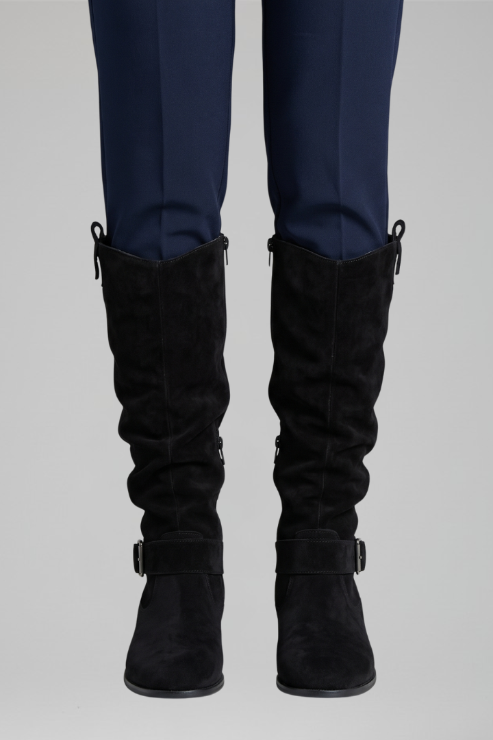 Juliette - Bottes Orthopédiques Femme Hautes pour l'Automne avec Détails Western