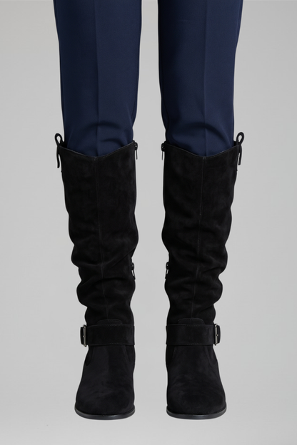Juliette - Bottes Orthopédiques Femme Hautes pour l'Automne avec Détails Western