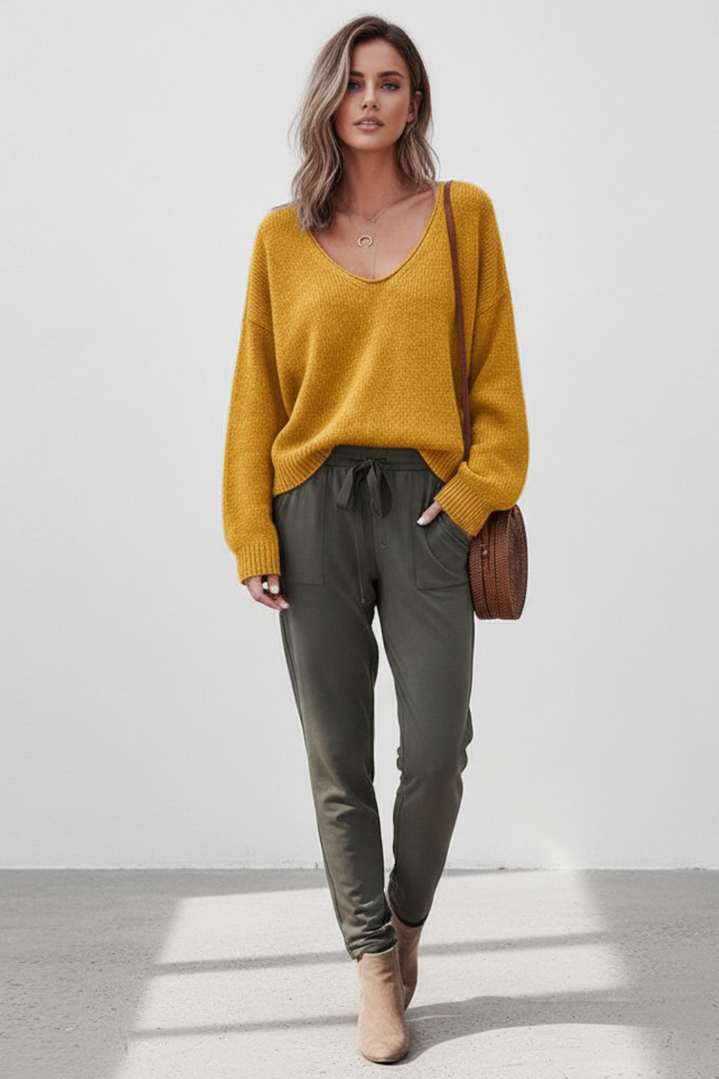 Juliette - Pull Femme Oversize en Maille pour l'Automne avec Col V