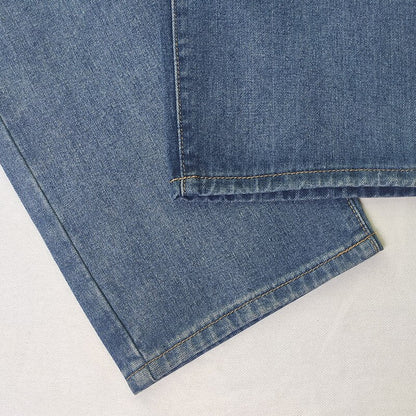 Léa - Jean Femme Large Taille Haute avec Ourlet Brut et Coupe Casual
