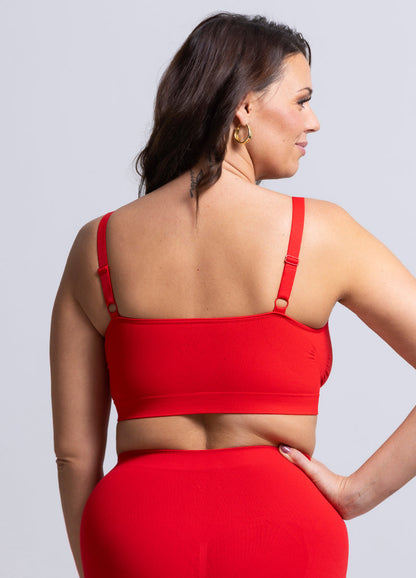 Léa - Soutien-gorge femme push up sans coutures à bonnets froncés et bande large