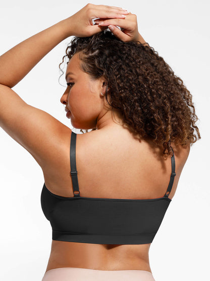 Léa - Soutien-gorge femme push up sans coutures à bonnets froncés et bande large