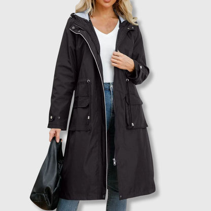 Lola - Veste Imperméable Femme Longue et Cintrée pour l'Automne