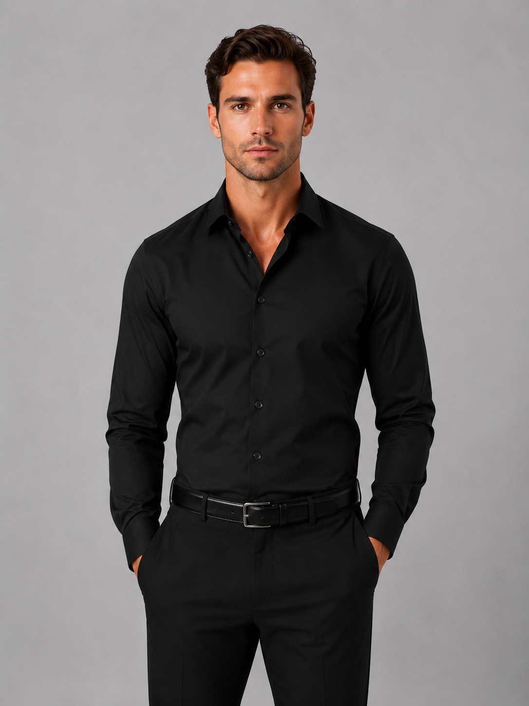 Louis - Chemise homme habillée ajustée stretch et confortable pour le bureau