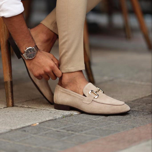 Louis - Mocassins Confort Homme Élégants avec Boucle Dorée et Semelle Légère