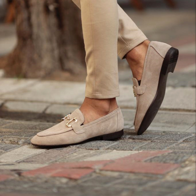Louis - Mocassins Confort Homme Élégants avec Boucle Dorée et Semelle Légère